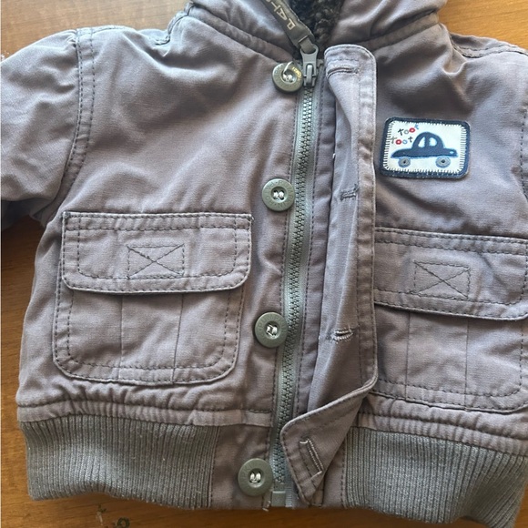 Pumpkin Patch Baby Fleece Lined Coat with Car Patch Size 0-3 months - Picture 3 of 7